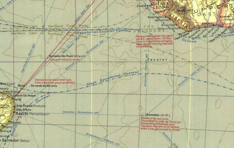 National Geographic Atlantic Ocean 1939 Digital Maps Digital Download