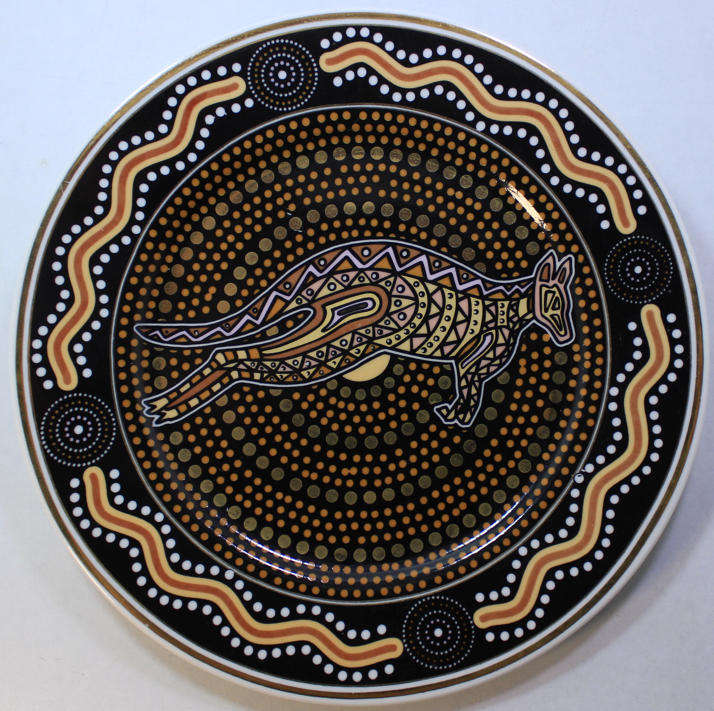Australia First Nations Decorative Australian Kangaroo Wall Plate