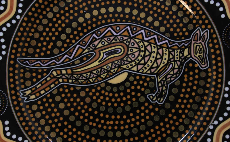 Australia First Nations Decorative Australian Kangaroo Wall Plate
