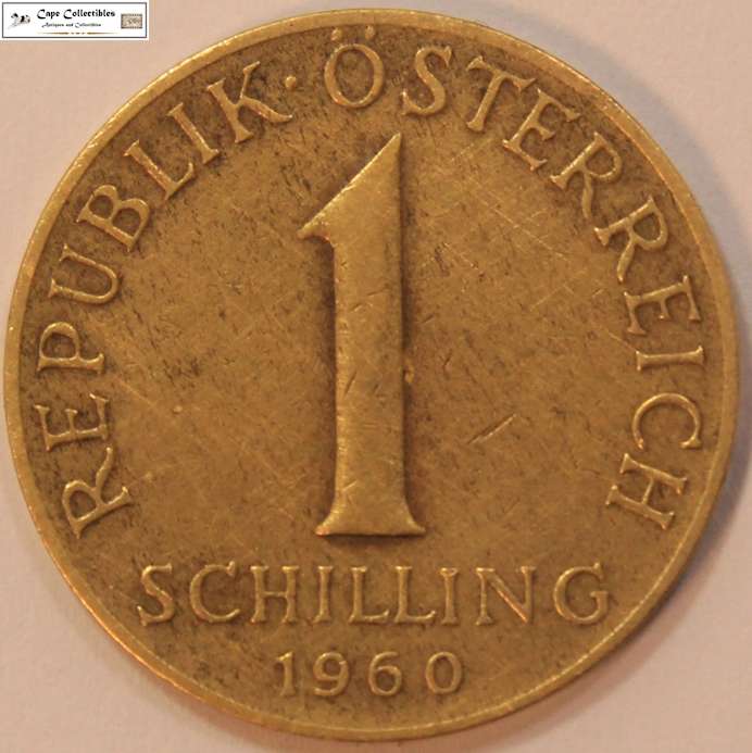 Austria 1 Schilling 1960 Coin Circulated.
