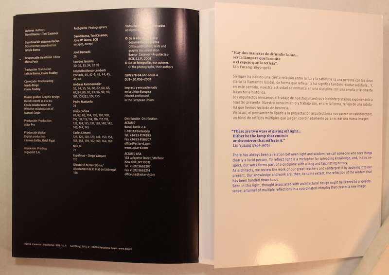 Arquitectos Reflejos/Reflections by Baena Casamor Softcover Book