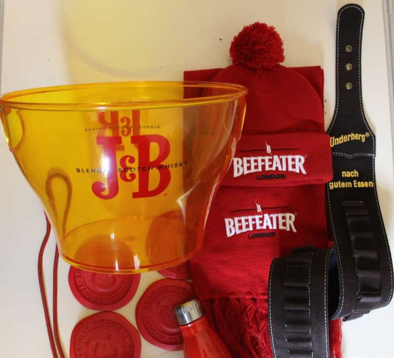 J&B Scotch Whisky, Beefeater and Underberg Bar Accessories