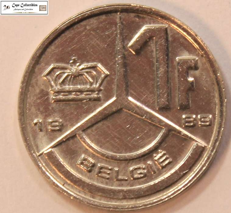 Belgium 1 Franc 1989 Coin Circulated