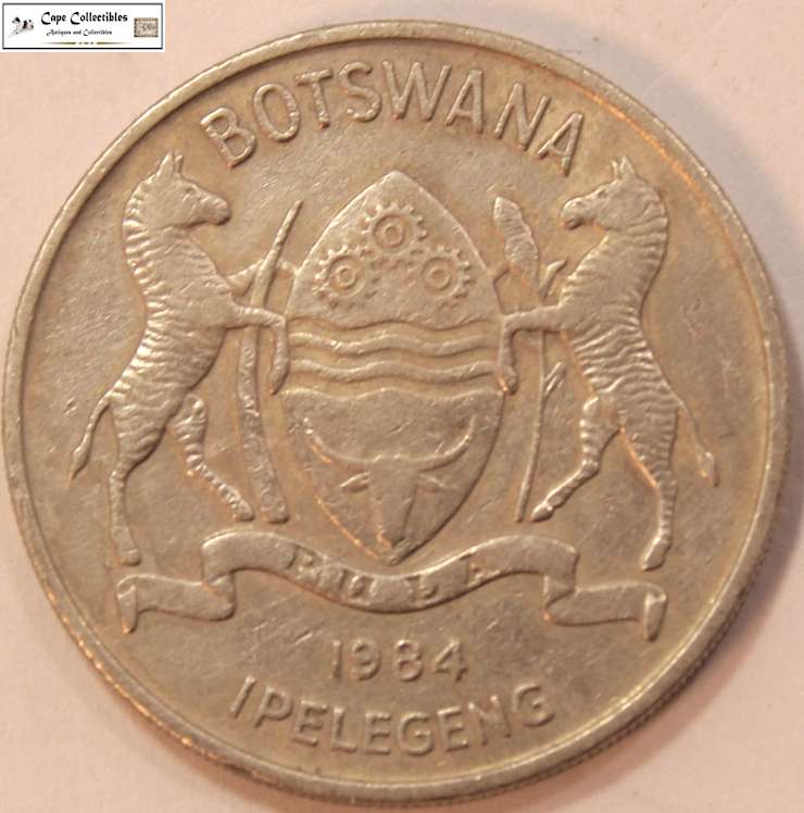 Botswana 50 Thebe 1984 Coin Circulated.
