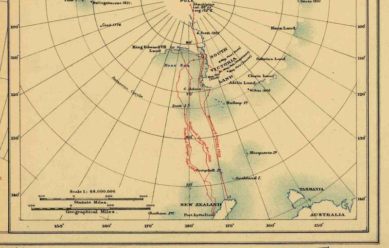 British Antarctic Expedition 1907 (Nimrod Expedition) Digital Map Digital Download