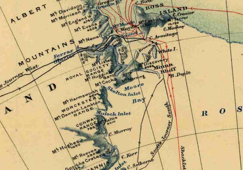 British Antarctic Expedition 1907 (Nimrod Expedition) Digital Map Digital Download