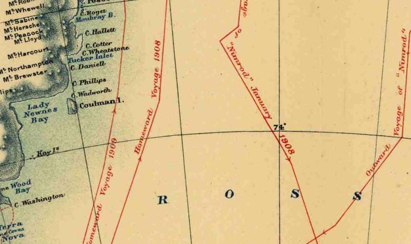 British Antarctic Expedition 1907 (Nimrod Expedition) Digital Map Digital Download