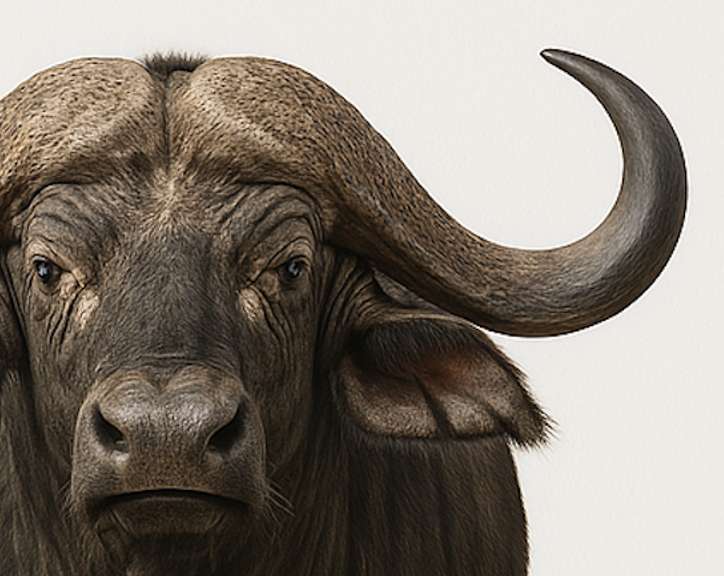 Buffalo Front On View Digital Download Image For Printing and Framing
