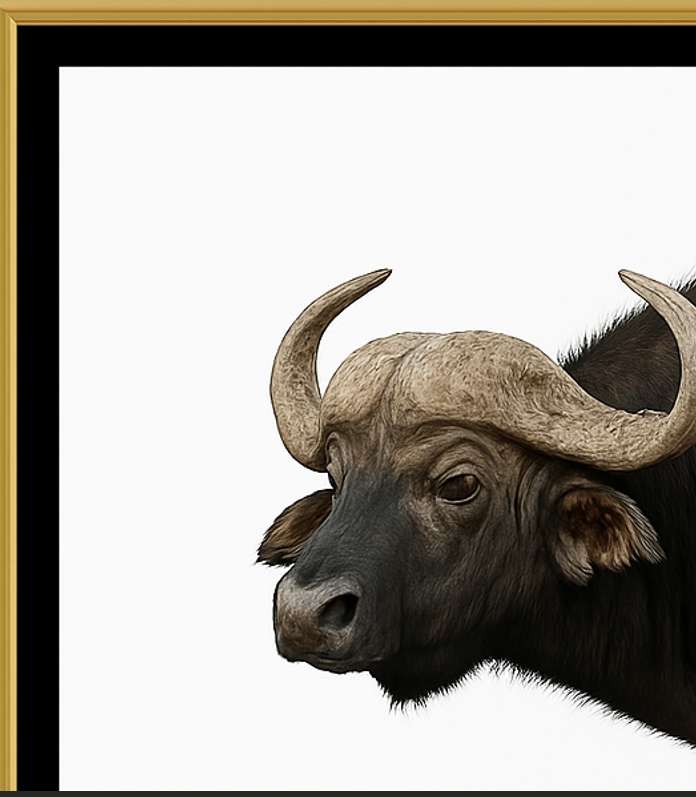 Buffalo Side View Digital Download Image For Printing and Framing