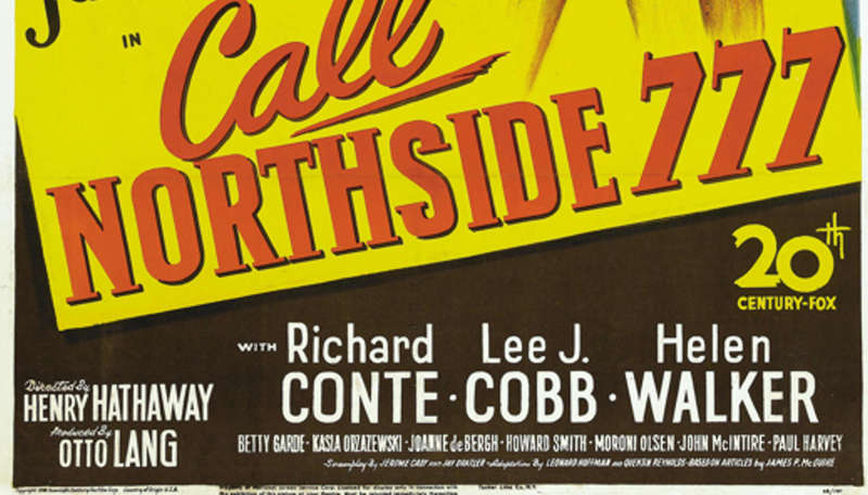 Vintage Call Northside 777 Film Noir Poster Digital Download