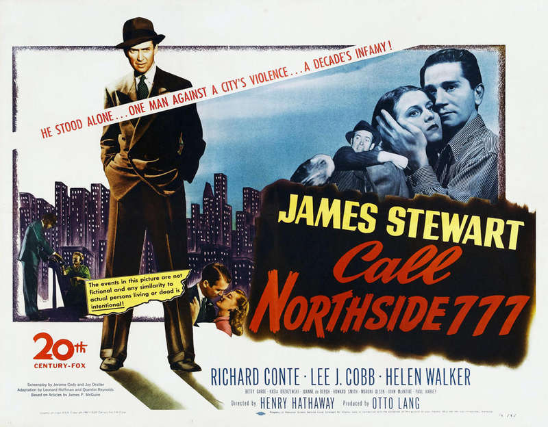 Vintage Call Northside 777 Film Noir Wide Poster Digital Download