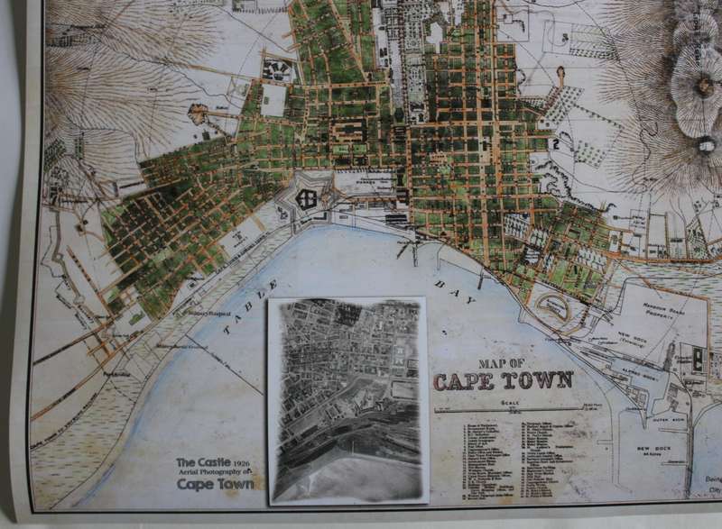 Map Of Cape Town 1884, Revised, Glossy Photo Paper Print