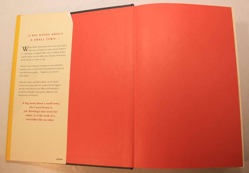 The Casual Vacancy by J K Rowling First Edition Hardcover Book