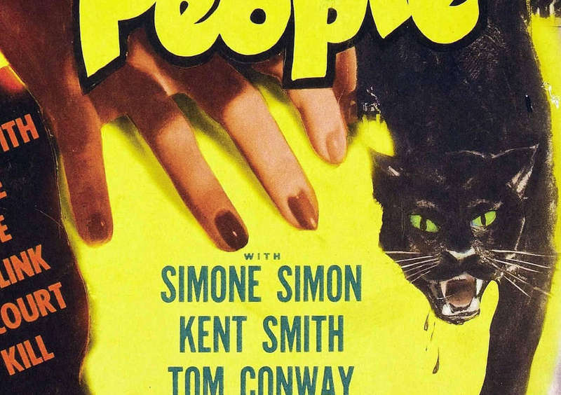 Vintage Cat People Film Noir Poster Digital Download