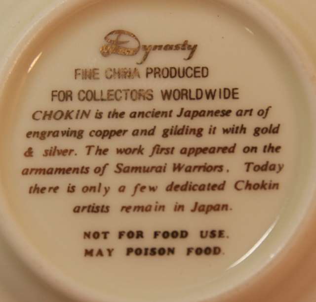 Miniature Chokin Plate 24kt Gold, London Scenes