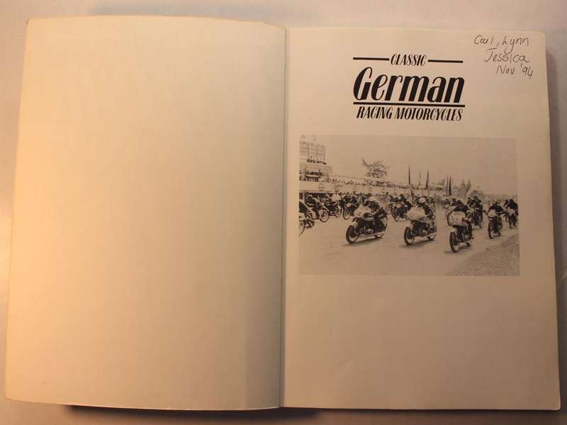Classic German Racing Motorcycles by Mick Walker Softcover Book