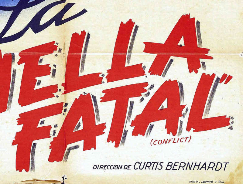 Vintage Conflict Film Noir Poster Digital Download (Spanish Title.)