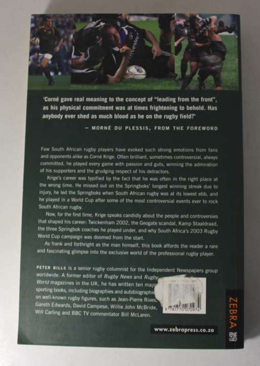 The Right Place At The Wrong Time The Autobiography of Corne Krige with Peter Bills Softcover Book
