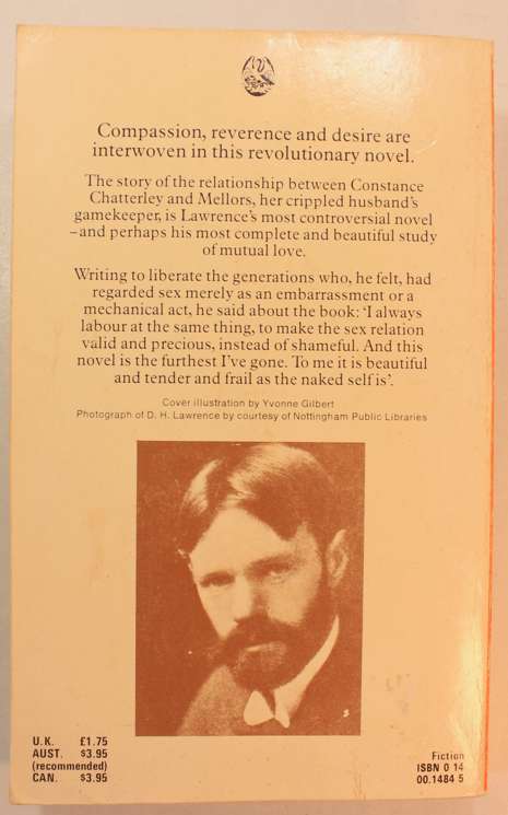 Lady Chatterley's Lover by D H Lawrence, Softcover Book Penguin 1983 Edition
