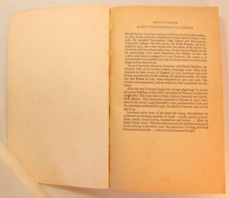 Lady Chatterley's Lover by D H Lawrence, Softcover Book Penguin 1983 Edition