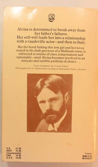 The Lost Girl by D H Lawrence, Softcover Book Penguin 1983 Edition