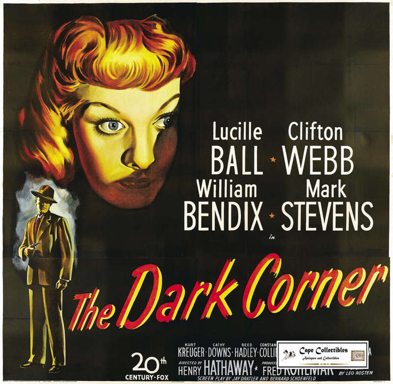 Vintage Dark Corner Film Noir Poster Digital Download