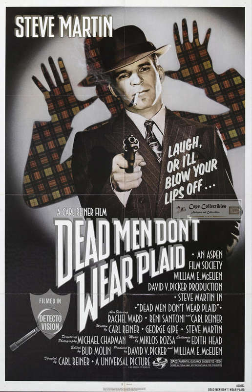 Vintage Dead Men Don't Wear Plaid Film Noir Poster Digital Download