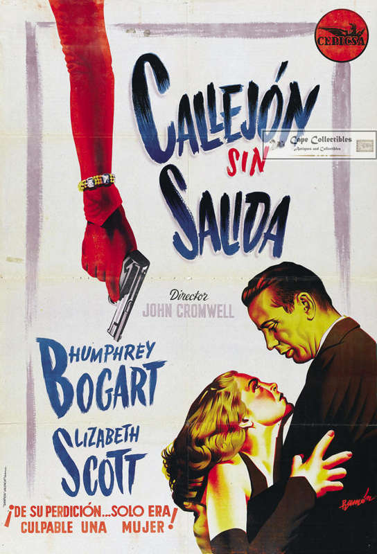 Vintage Dead Reckoning Film Noir Poster Digital Download (Spanish Title)