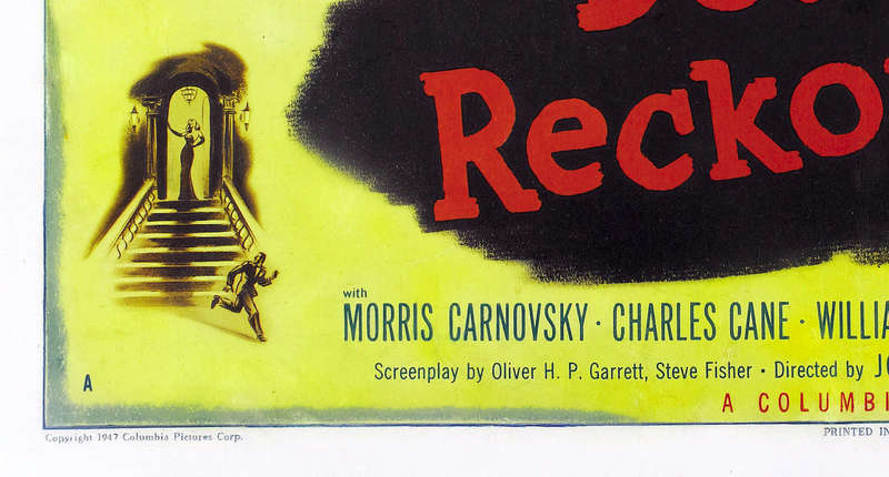Vintage Dead Reckoning Film Noir Poster Digital Download