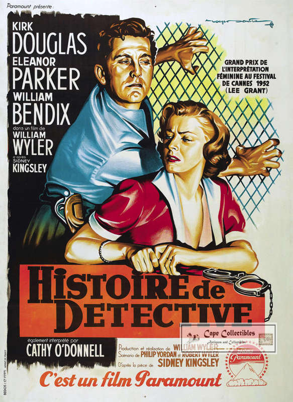 Vintage Detective Story Film Noir Poster Digital Download (French Title)