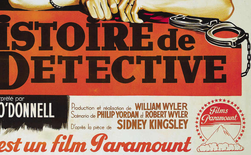 Vintage Detective Story Film Noir Poster Digital Download (French Title)