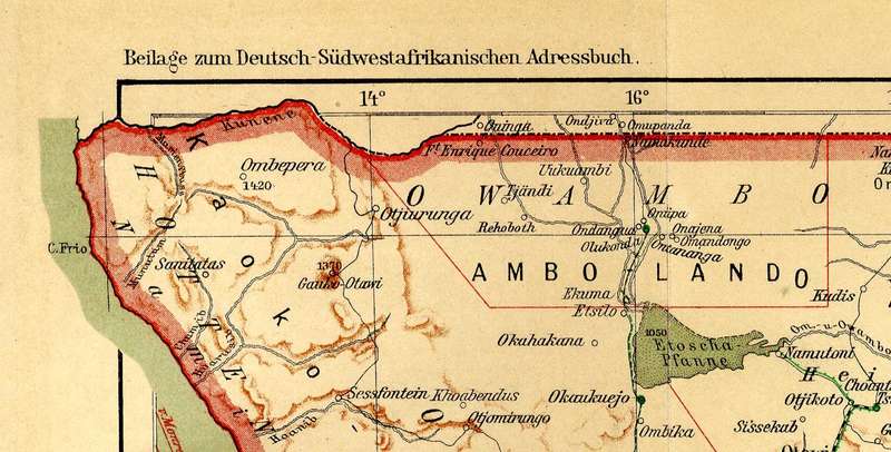 Deutsche-Sudwesafrika 1913 Map Digital Map Digital Download