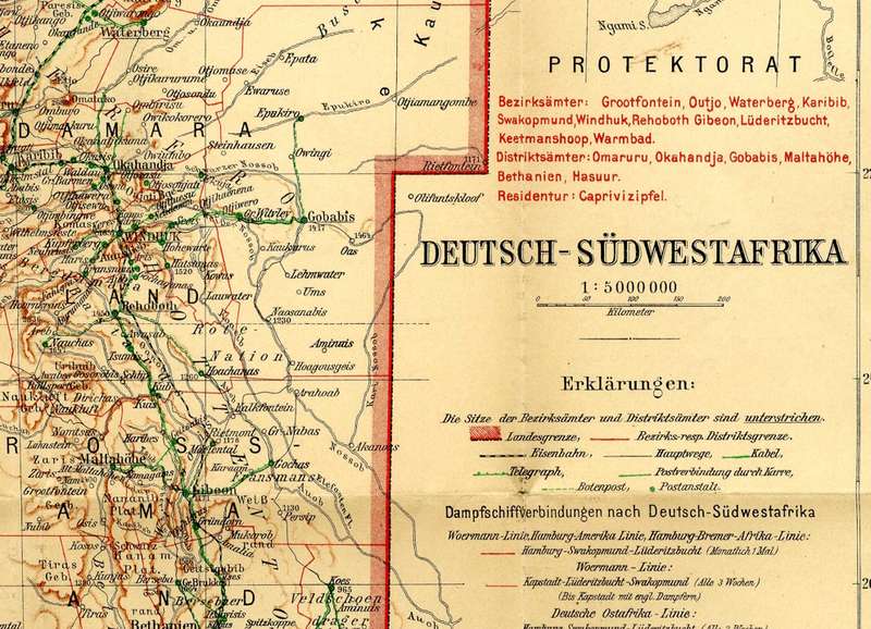 Deutsche-Sudwesafrika 1913 Map Digital Map Digital Download