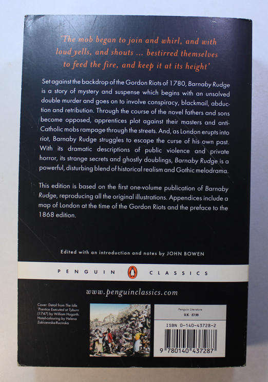 Barnaby Rudge A Tale Of The Riots of 'Eighty by Charles Dickens Softcover Book