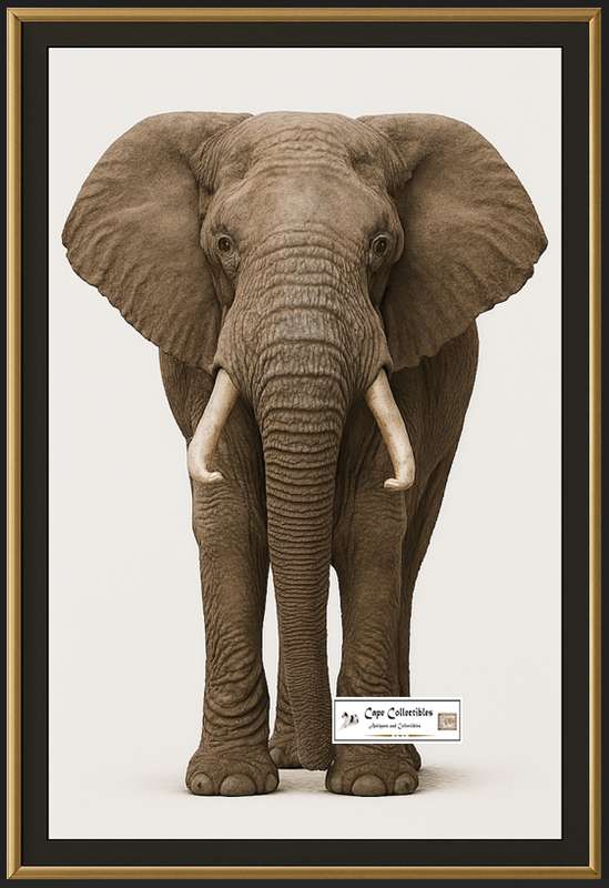 Elephant Front On View Digital Download Image For Printing and Framing