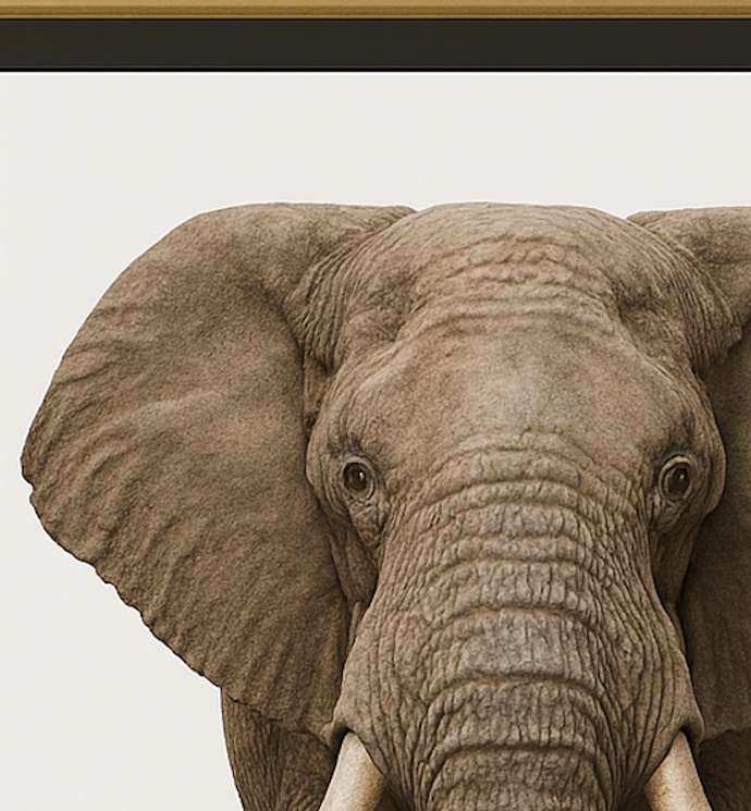 Elephant Front On View Digital Download Image For Printing and Framing
