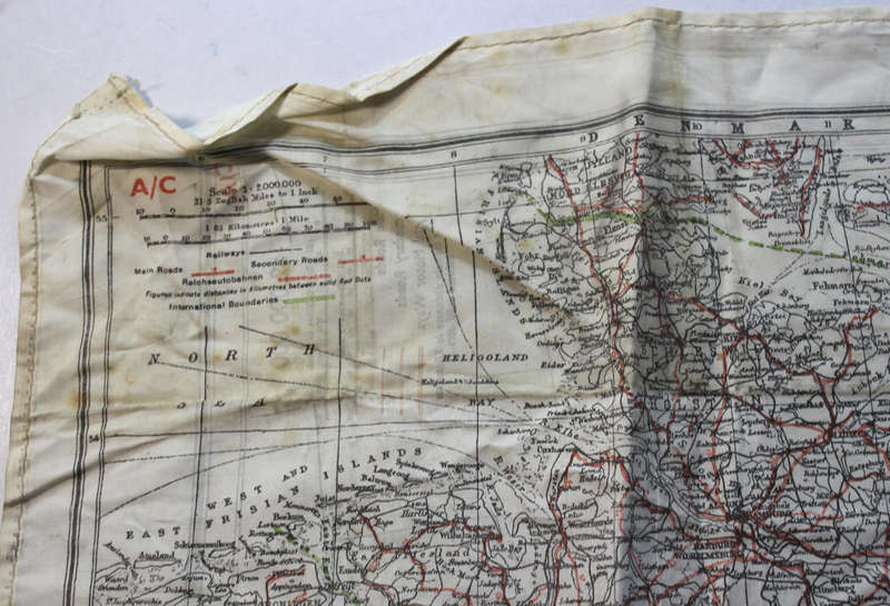 WW2 RAF and UDF Pilots Silk Escape Map Grid A/C Germany & C/A West Europe