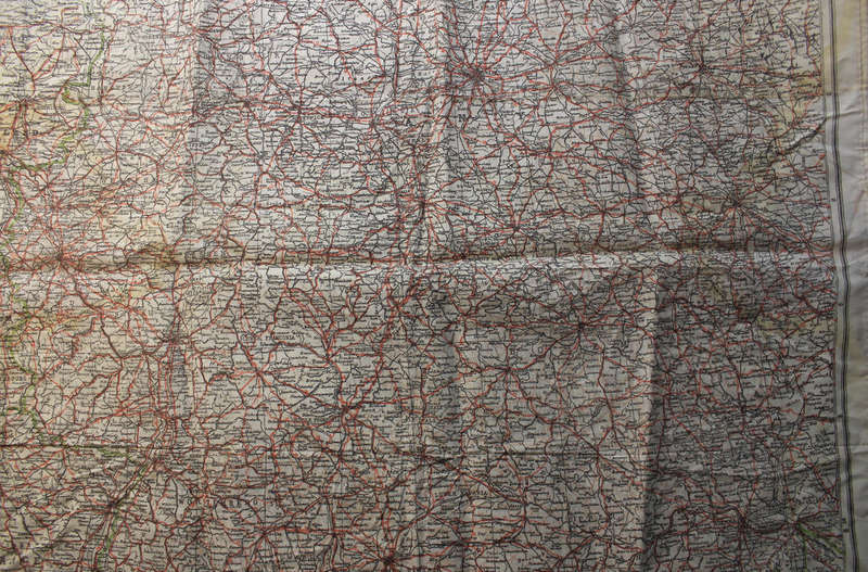 WW2 RAF and UDF Pilots Silk Escape Map Grid A/C Germany & C/A West Europe