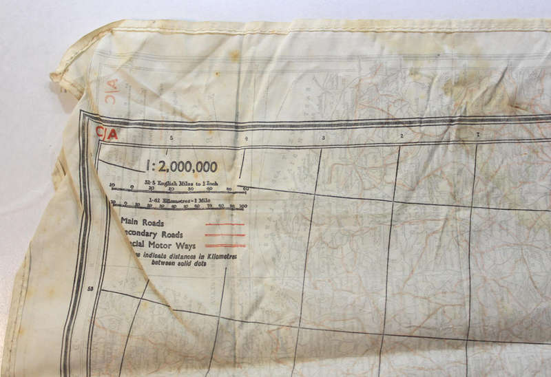 WW2 RAF and UDF Pilots Silk Escape Map Grid A/C Germany & C/A West Europe