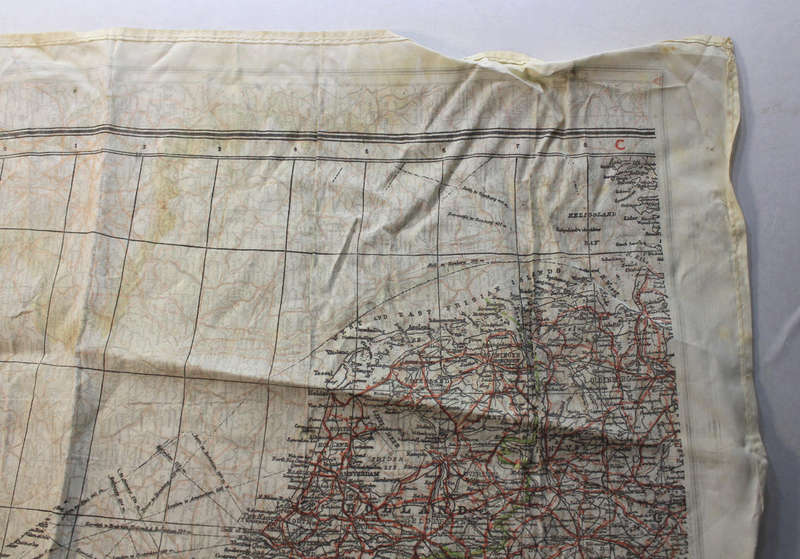 WW2 RAF and UDF Pilots Silk Escape Map Grid A/C Germany & C/A West Europe