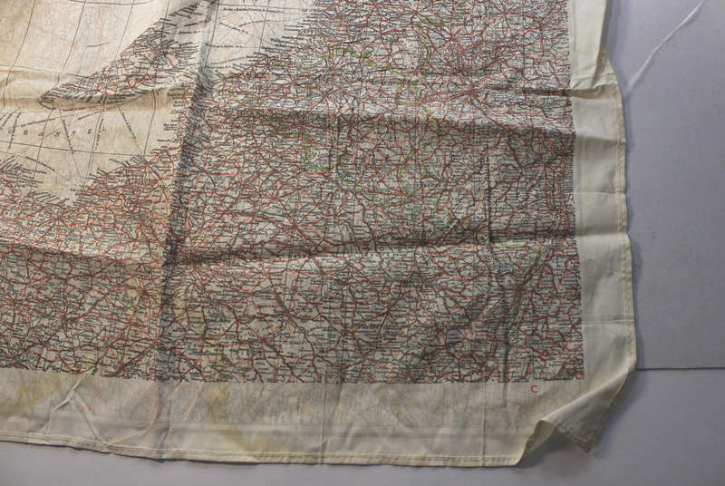WW2 RAF and UDF Pilots Silk Escape Map Grid A/C Germany & C/A West Europe