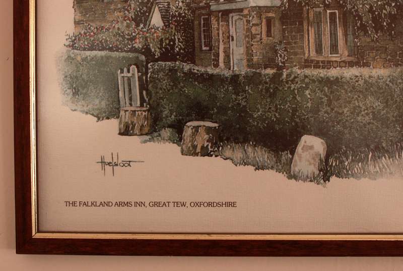 The Falkland Arms Inn, Great Tew, Oxfordshire Reproduction Print by Ted Hoefsloot Framed