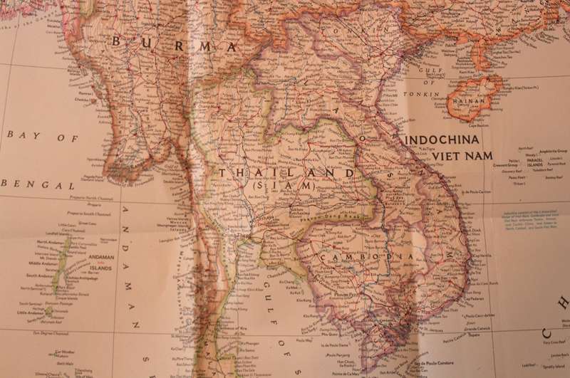 National Geographic Folded Map of The Far East September 1952