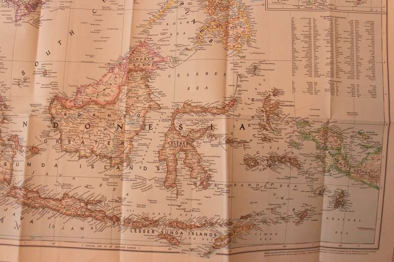 National Geographic Folded Map of The Far East September 1952