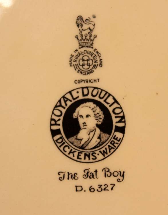 Vintage Royal Doulton Dickens Ware Series "The Fat Boy" Bowl D6327