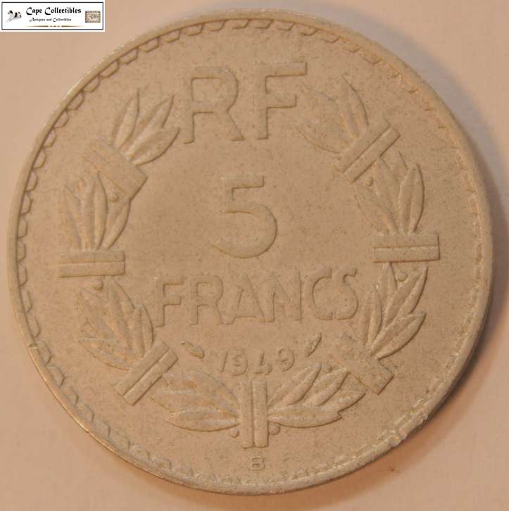 France 5 Francs 1949 Coin Circulated