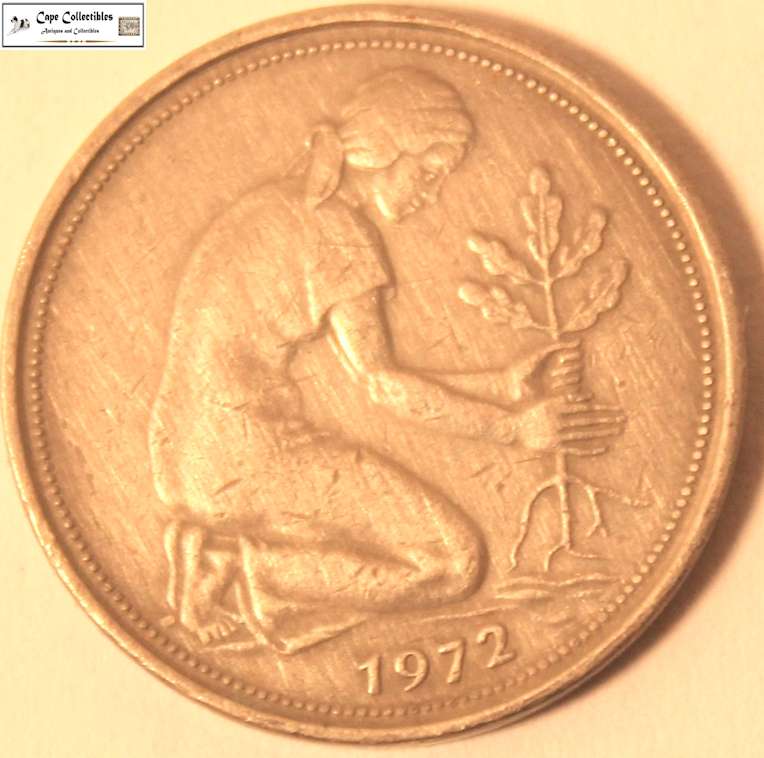 Germany 50 Pfennig 1972 Coin Circulated