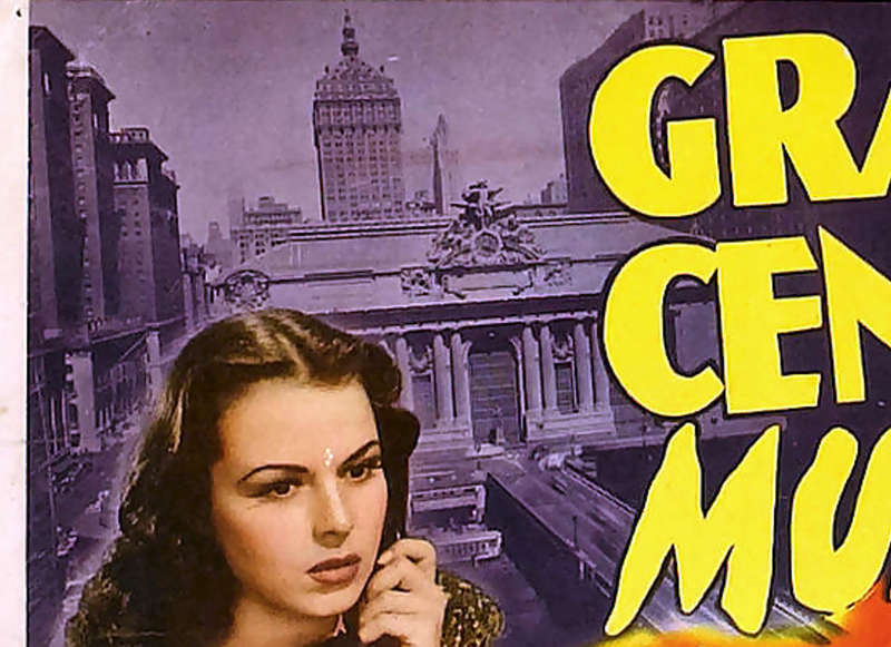 Vintage Grand Central Murder Film Noir Poster Digital Download