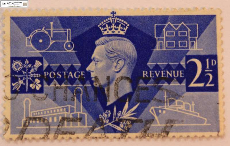 Great Britain 2 1/2 Pence 1946 Peace Issue George VI Stamp (Scott 264)