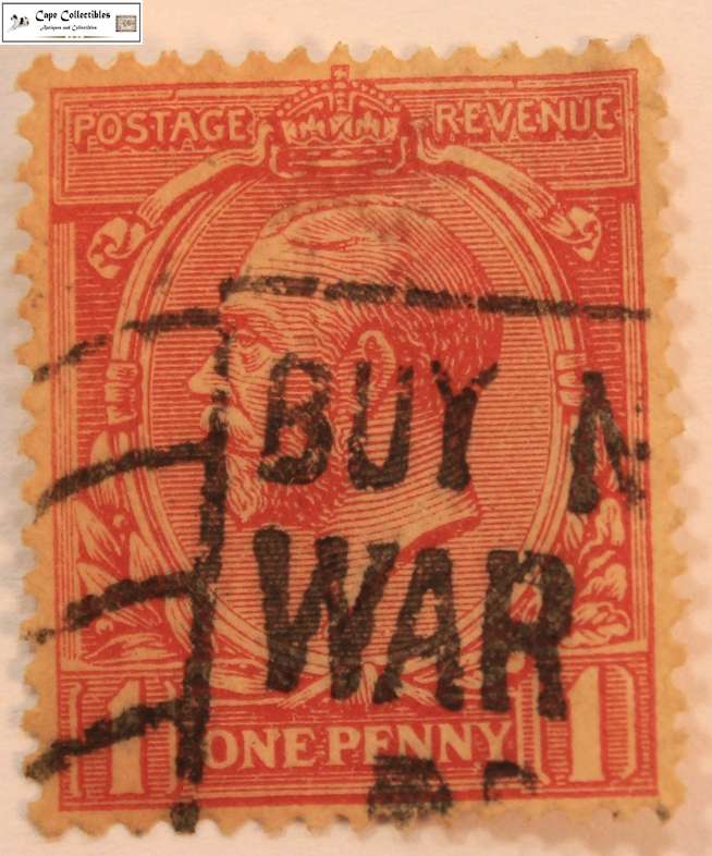 Great Britain 1 Penny 1912 George V WW1 War Stamp (Scott 160)
